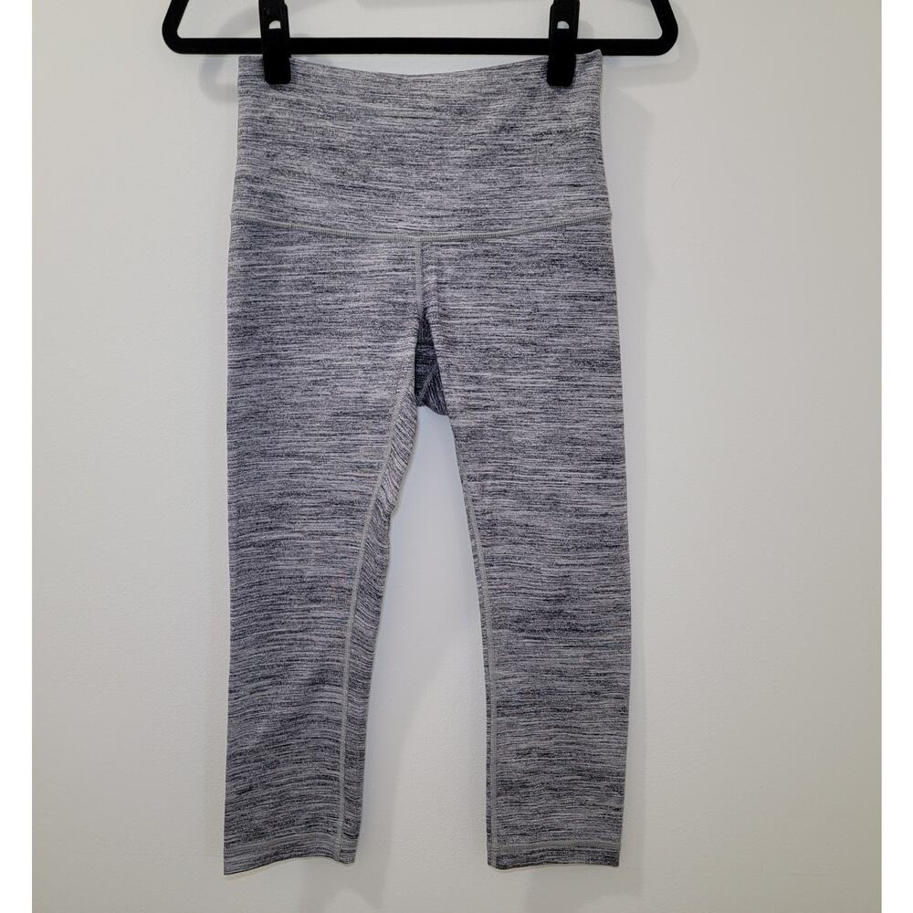 Lululemon Wunder Under Crop Legging Heathered Gray Size 6